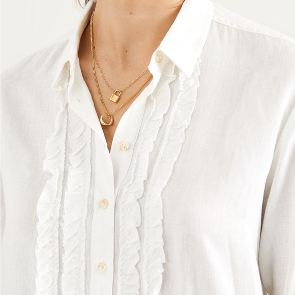 Anthropologie Pilcro Ruffled Buttondown - Picture 2 of 7